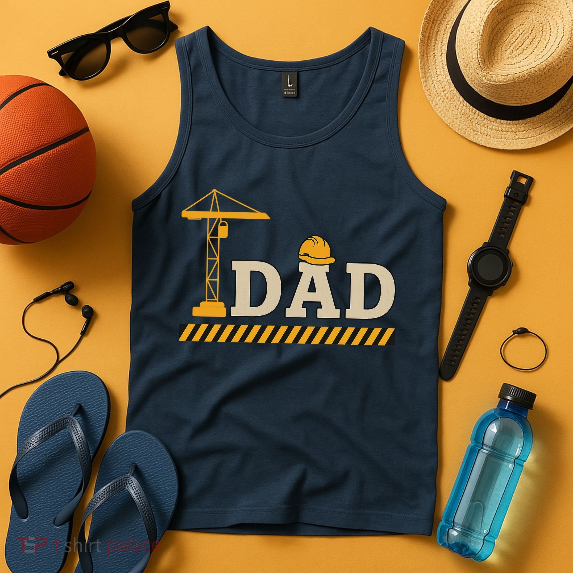 Construction Dad Funny Gift Father;s Day Tank Top