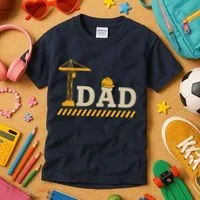 Construction Dad Funny Gift Father;s Day Kids T-Shirt thumb 3