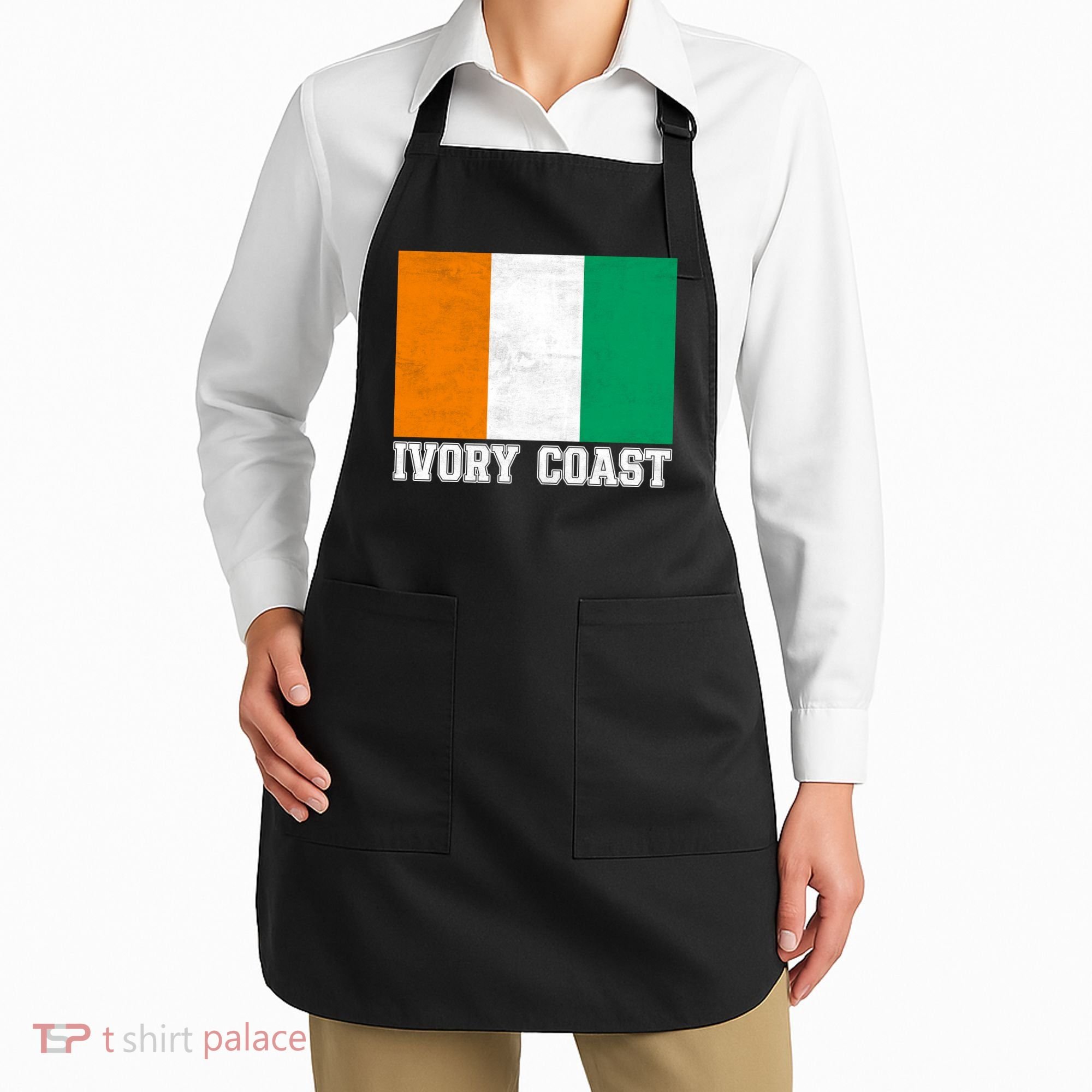 Côte d'Ivoire Flag Inspired Apparel for Proud Fans Apron