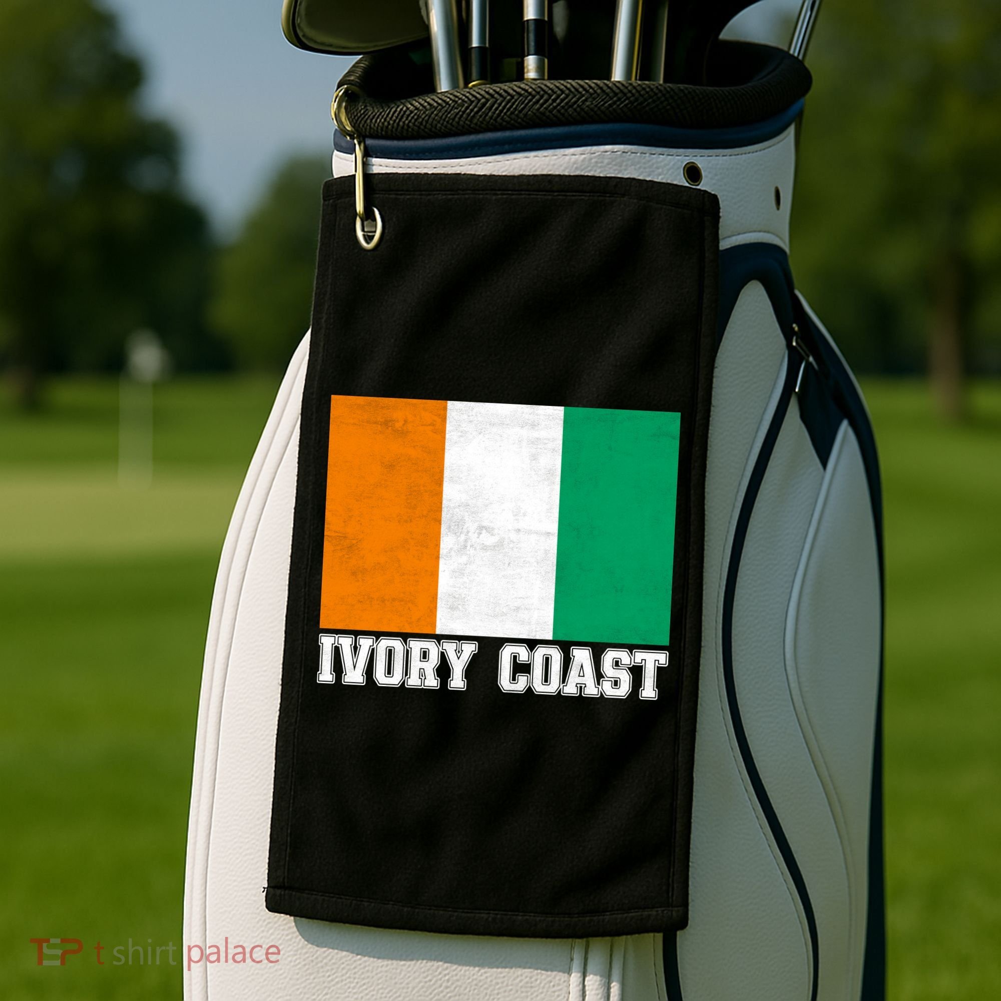 Côte d'Ivoire Flag Inspired Apparel for Proud Fans Golf Towel