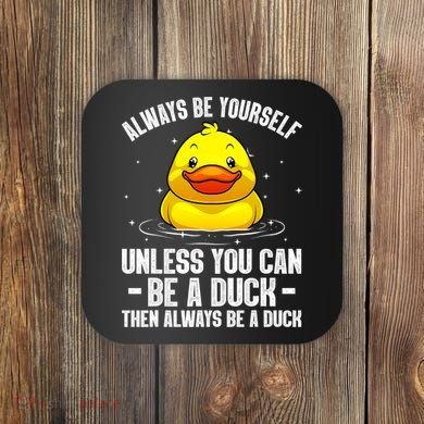 Cute Duck For  Aquatic Bird Rubber Duck Lovers Coaster