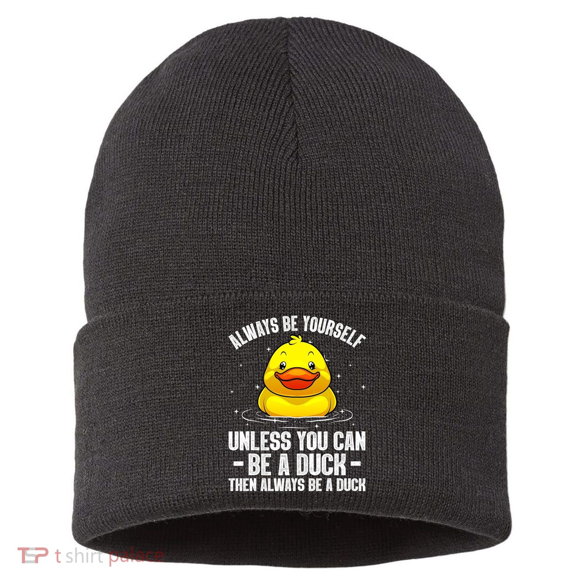 Cute Duck For  Aquatic Bird Rubber Duck Lovers Sustainable Knit Beanie