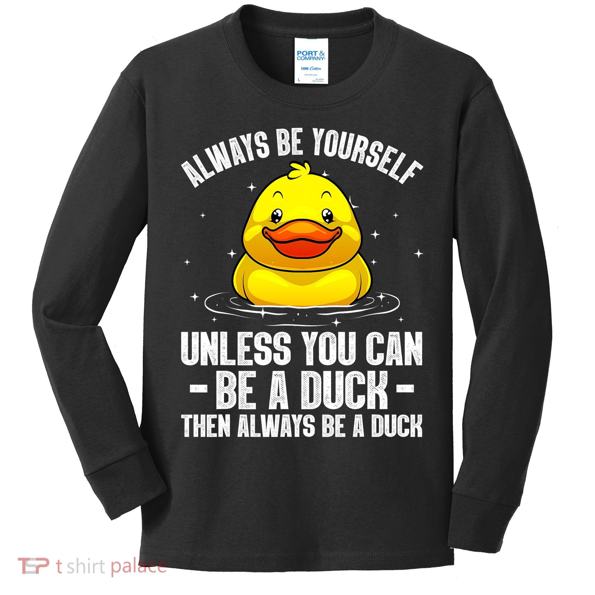 Cute Duck For  Aquatic Bird Rubber Duck Lovers Kids Long Sleeve Shirt