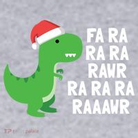 Christmas Dinosaur Fa Ra Rawr Trex Gift Women's Racerback Cropped Tank thumb 2