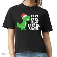 Christmas Dinosaur Fa Ra Rawr Trex Gift Comfort Colors Boxy T-Shirt thumb 0