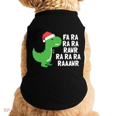 Christmas Dinosaur Fa Ra Rawr Trex Gift Doggie Tank