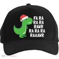 Christmas Dinosaur Fa Ra Rawr Trex Gift Five-Panel Snapback Cap thumb 0