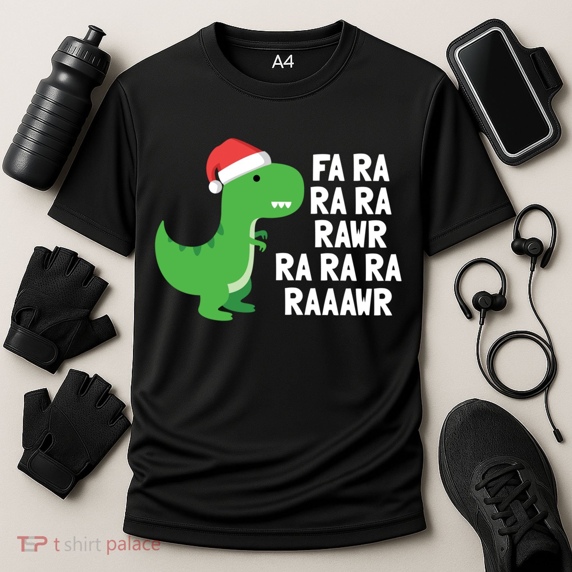 Christmas Dinosaur Fa Ra Rawr Trex Gift Cooling Performance Crew T-Shirt