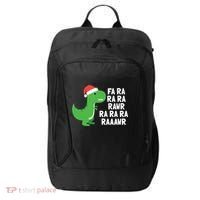 Christmas Dinosaur Fa Ra Rawr Trex Gift City Backpack thumb 0