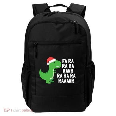 Christmas Dinosaur Fa Ra Rawr Trex Gift Backpack
