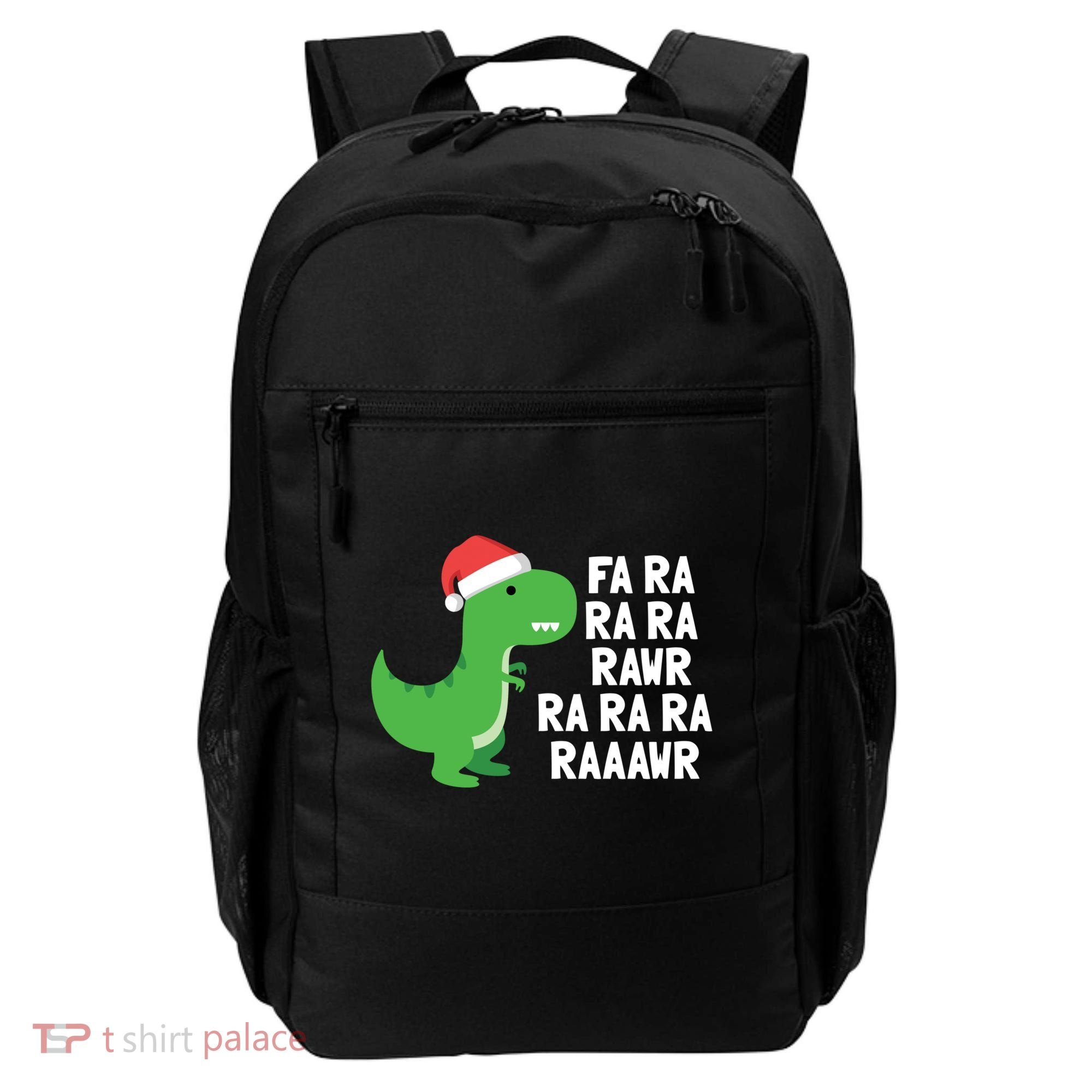 Christmas Dinosaur Fa Ra Rawr Trex Gift Backpack