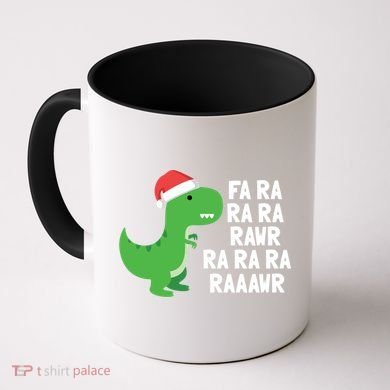 Christmas Dinosaur Fa Ra Rawr Trex Gift Coffee Mug