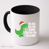 Christmas Dinosaur Fa Ra Rawr Trex Gift Coffee Mug thumb 0