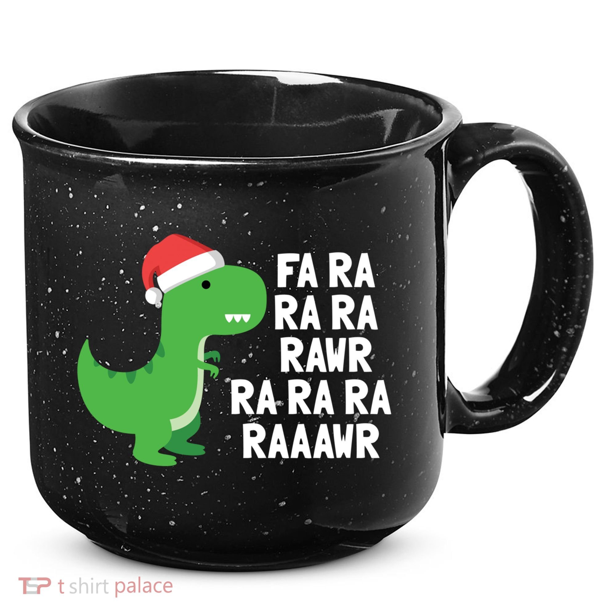 Christmas Dinosaur Fa Ra Rawr Trex Gift 15oz Campfire Ceramic Mug