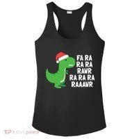 Christmas Dinosaur Fa Ra Rawr Trex Gift Ladies PosiCharge Competitor Racerback Tank thumb 0