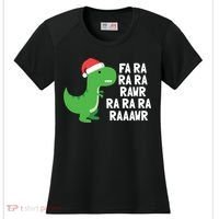 Christmas Dinosaur Fa Ra Rawr Trex Gift Women's Cooling Performance Crew T-Shirt thumb 0