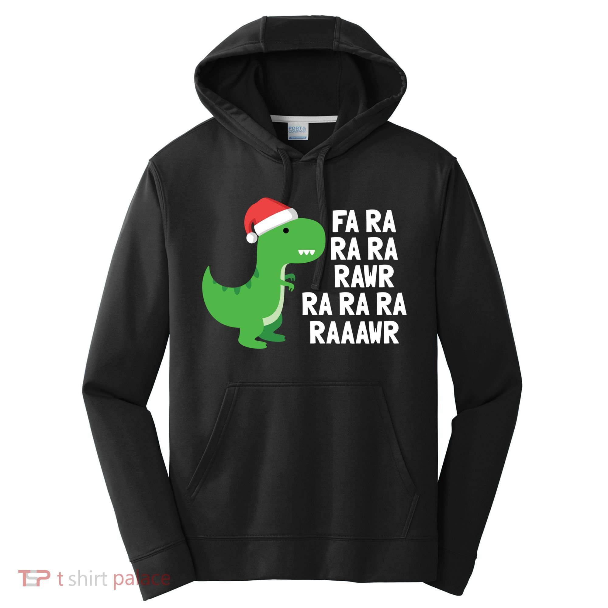 Christmas Dinosaur Fa Ra Rawr Trex Gift Performance Fleece Hoodie