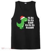 Christmas Dinosaur Fa Ra Rawr Trex Gift PosiCharge Competitor Tank thumb 0