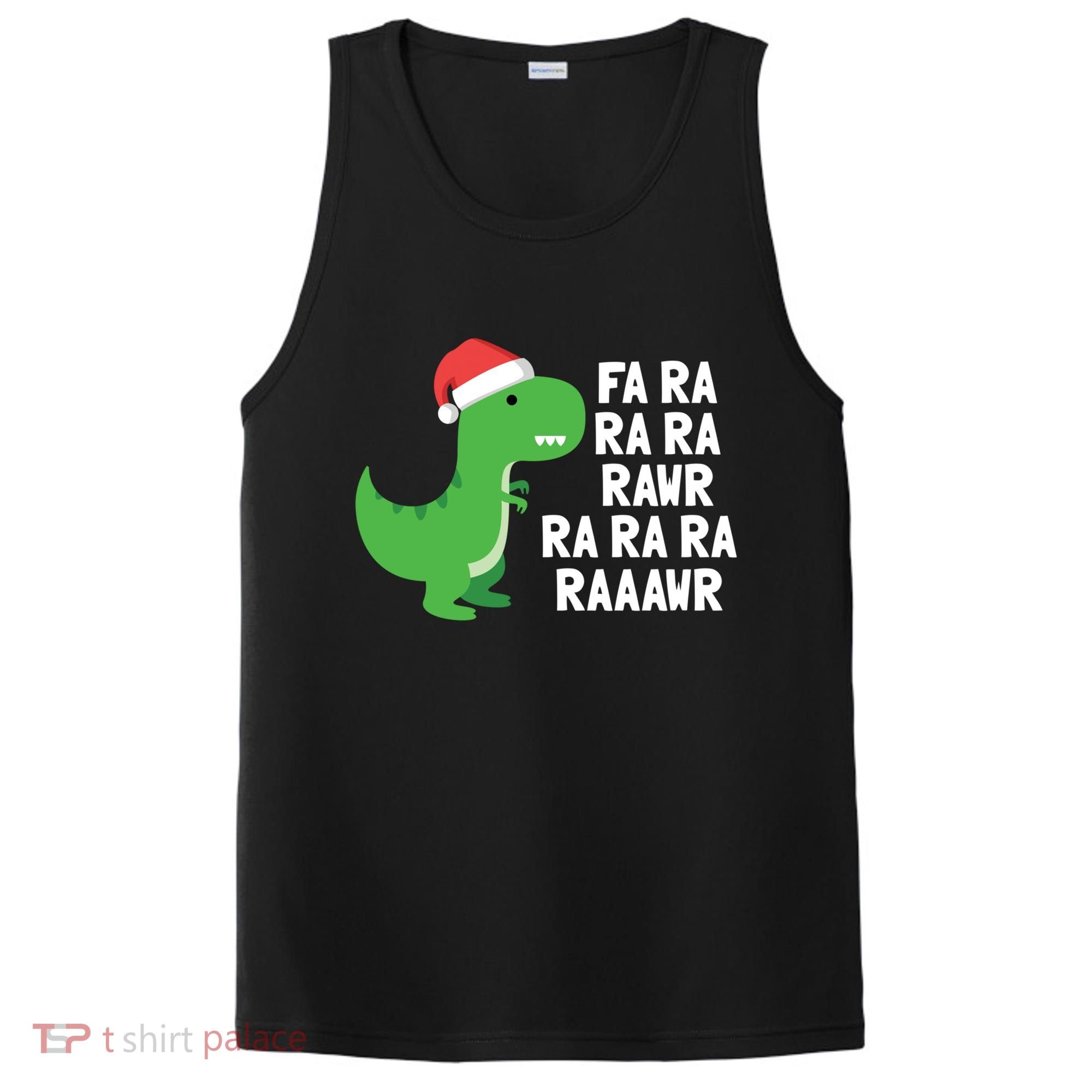 Christmas Dinosaur Fa Ra Rawr Trex Gift PosiCharge Competitor Tank
