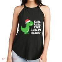 Christmas Dinosaur Fa Ra Rawr Trex Gift Women's Perfect Tri Rocker Tank thumb 2
