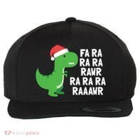 Christmas Dinosaur Fa Ra Rawr Trex Gift Wool Snapback Cap thumb 0