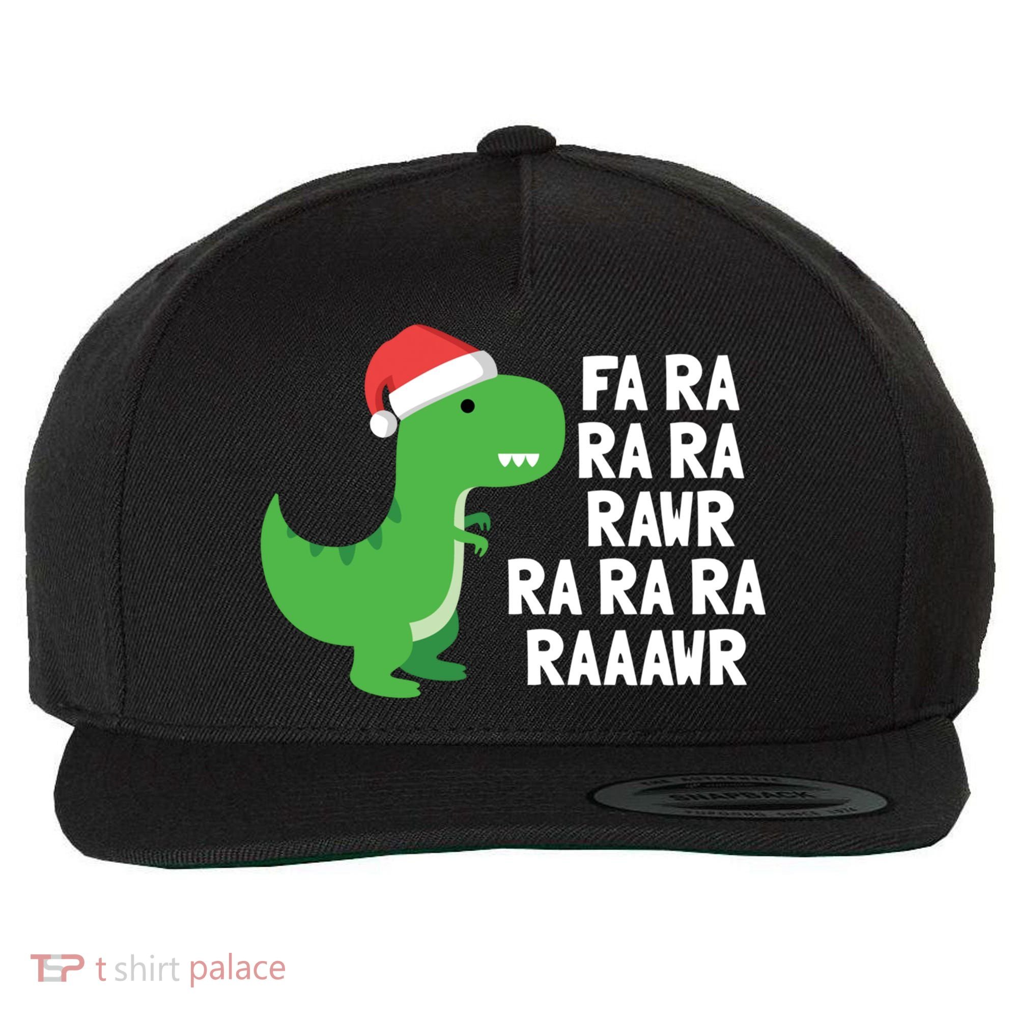 Christmas Dinosaur Fa Ra Rawr Trex Gift Wool Snapback Cap
