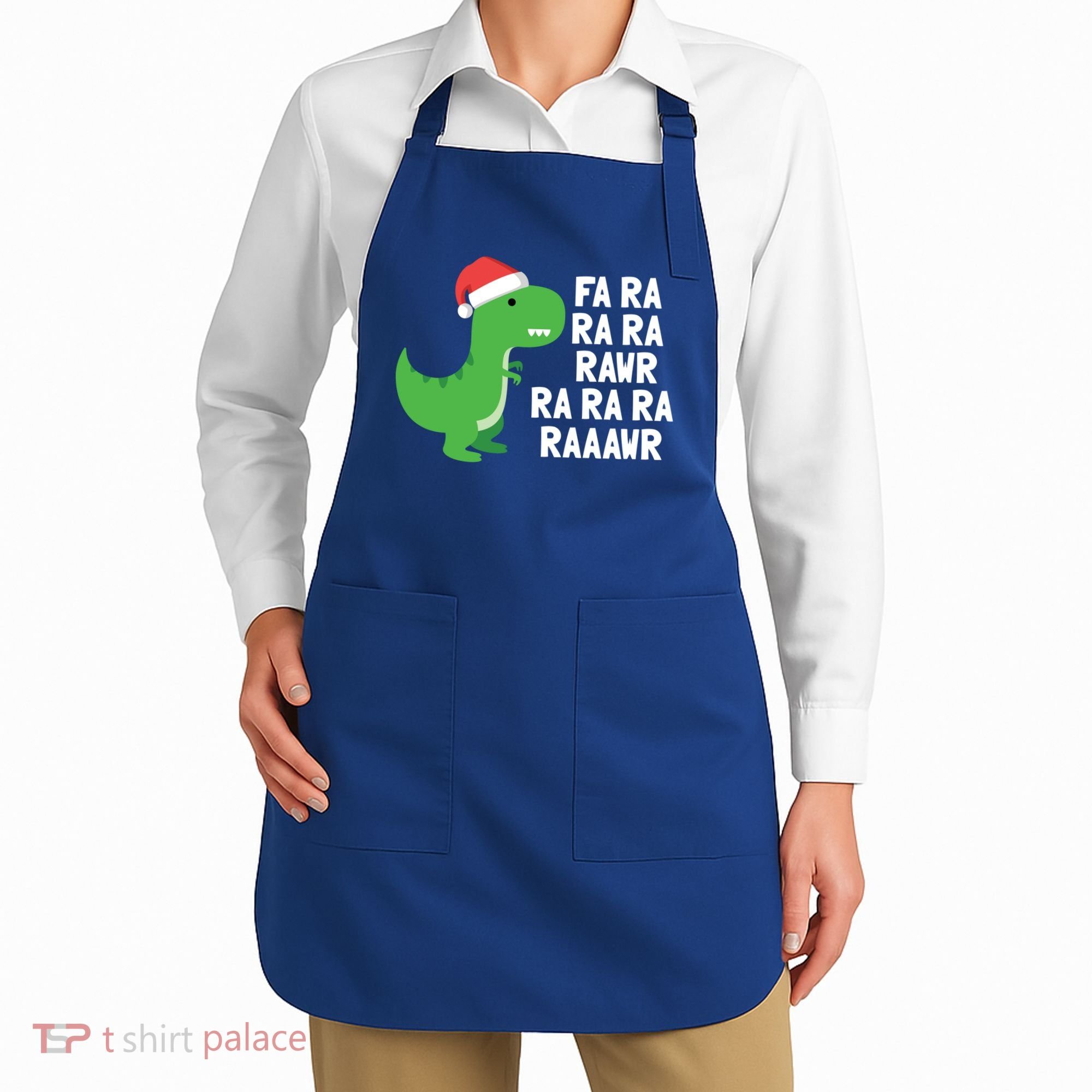 Christmas Dinosaur Fa Ra Rawr Trex Gift Apron