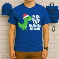 Christmas Dinosaur Fa Ra Rawr Trex Gift T-Shirt thumb 6
