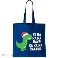 Christmas Dinosaur Fa Ra Rawr Trex Gift Tote Bag thumb 0