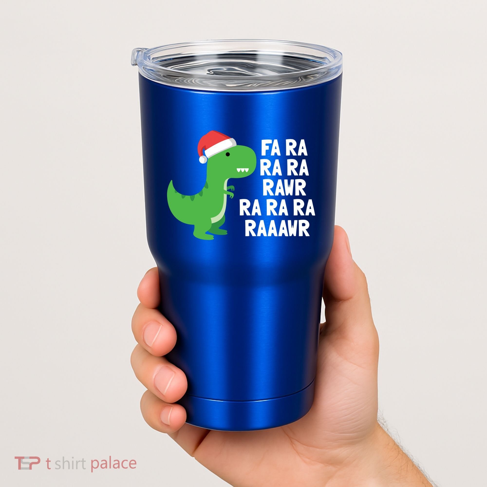 Christmas Dinosaur Fa Ra Rawr Trex Gift Tumbler