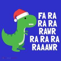 Christmas Dinosaur Fa Ra Rawr Trex Gift Mousepad thumb 1