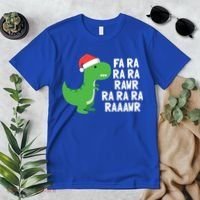 Christmas Dinosaur Fa Ra Rawr Trex Gift Premium T-Shirt thumb 2
