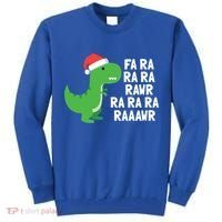 Christmas Dinosaur Fa Ra Rawr Trex Gift Tall Sweatshirt thumb 0