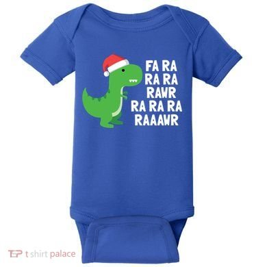 Christmas Dinosaur Fa Ra Rawr Trex Gift Baby Bodysuit