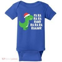 Christmas Dinosaur Fa Ra Rawr Trex Gift Baby Bodysuit thumb 0