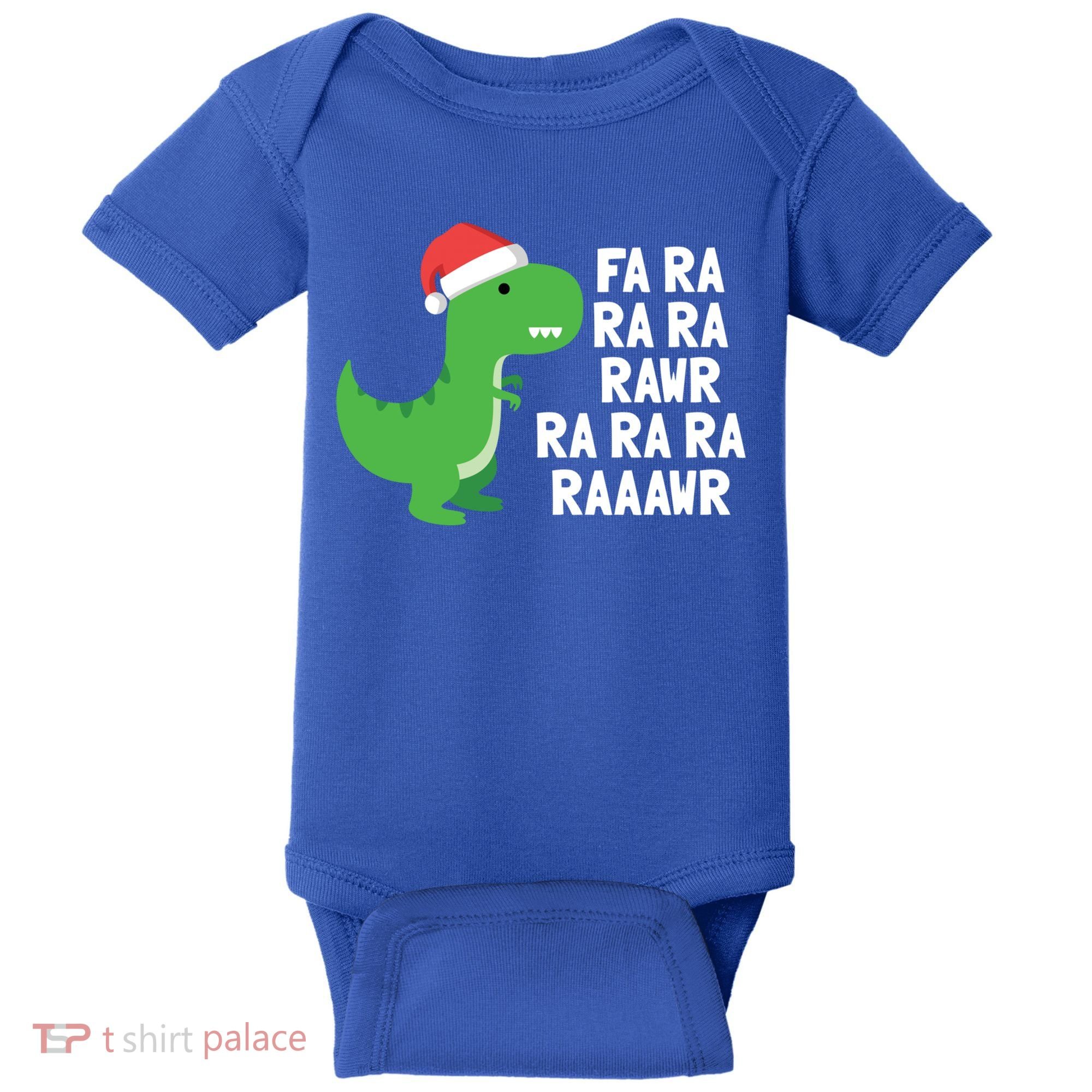 Christmas Dinosaur Fa Ra Rawr Trex Gift Baby Bodysuit