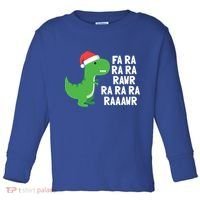 Christmas Dinosaur Fa Ra Rawr Trex Gift Toddler Long Sleeve Shirt thumb 0