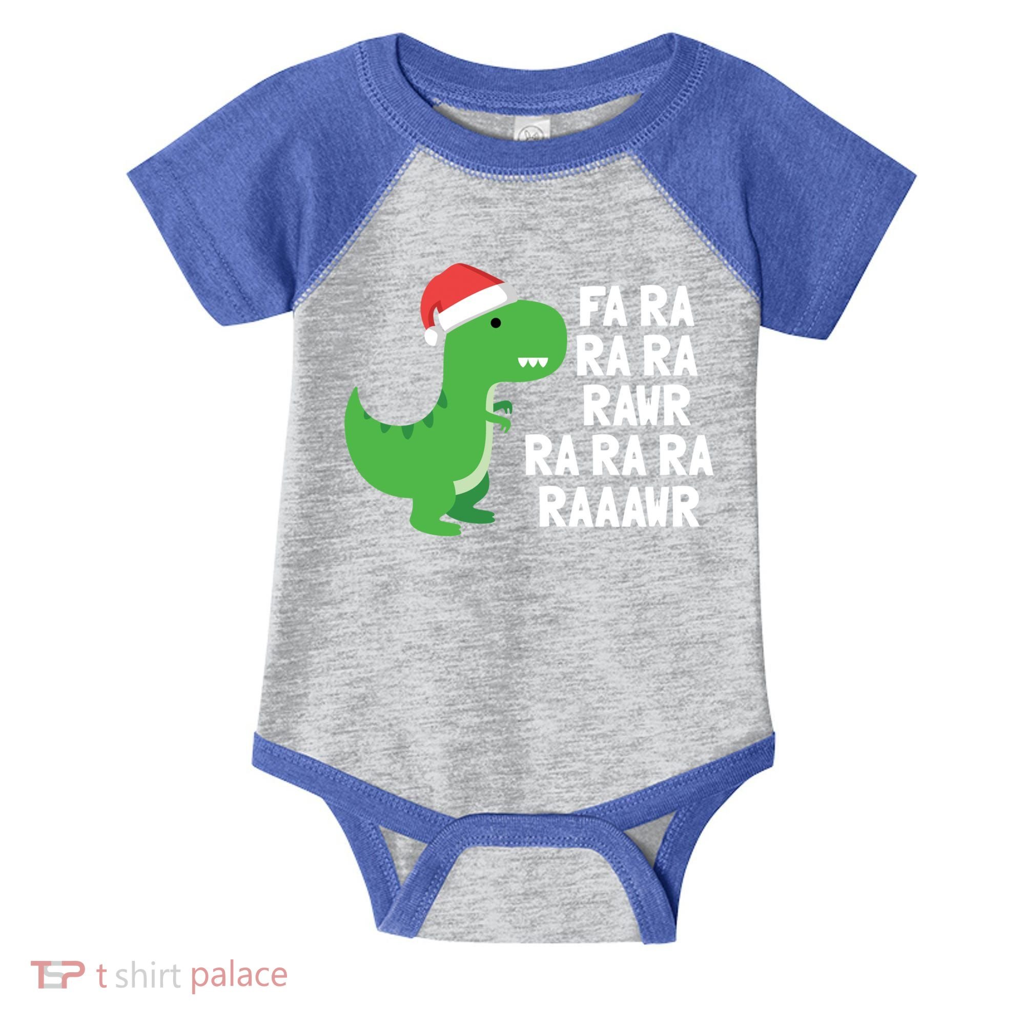 Christmas Dinosaur Fa Ra Rawr Trex Gift Infant Baby Jersey Bodysuit