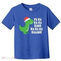 Christmas Dinosaur Fa Ra Rawr Trex Gift Toddler T-Shirt thumb 0