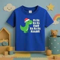 Christmas Dinosaur Fa Ra Rawr Trex Gift Toddler T-Shirt thumb 3
