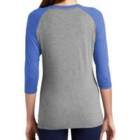 Christmas Dinosaur Fa Ra Rawr Trex Gift Women's Tri-Blend 3/4-Sleeve Raglan Shirt thumb 3