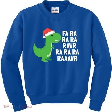 Christmas Dinosaur Fa Ra Rawr Trex Gift Kids Sweatshirt