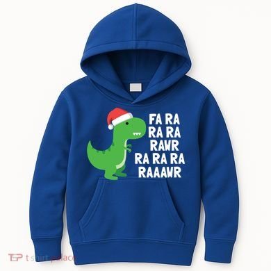Christmas Dinosaur Fa Ra Rawr Trex Gift Kids Hoodie