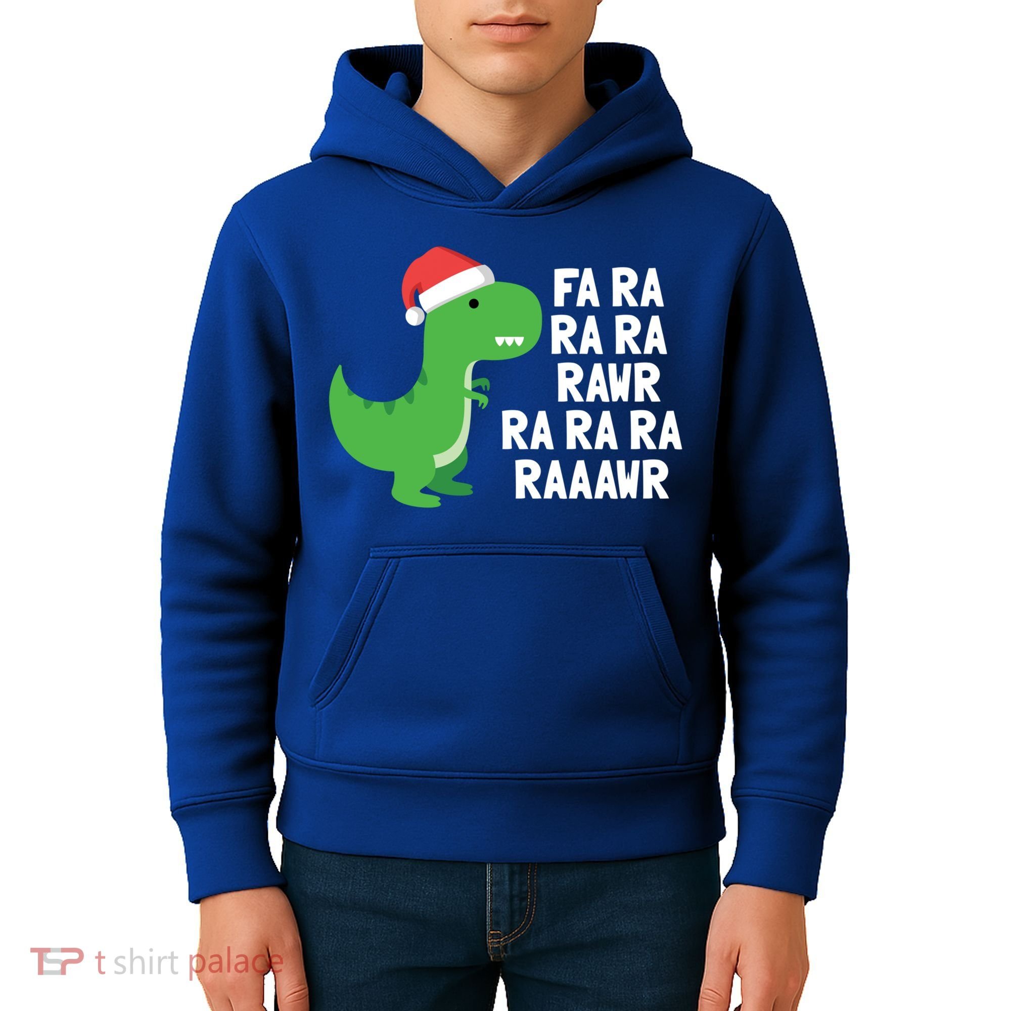 Christmas Dinosaur Fa Ra Rawr Trex Gift Kids Hoodie