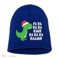 Christmas Dinosaur Fa Ra Rawr Trex Gift Short Acrylic Beanie thumb 0