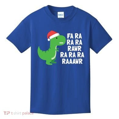 Christmas Dinosaur Fa Ra Rawr Trex Gift Kids T-Shirt