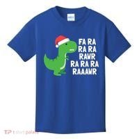 Christmas Dinosaur Fa Ra Rawr Trex Gift Kids T-Shirt thumb 0