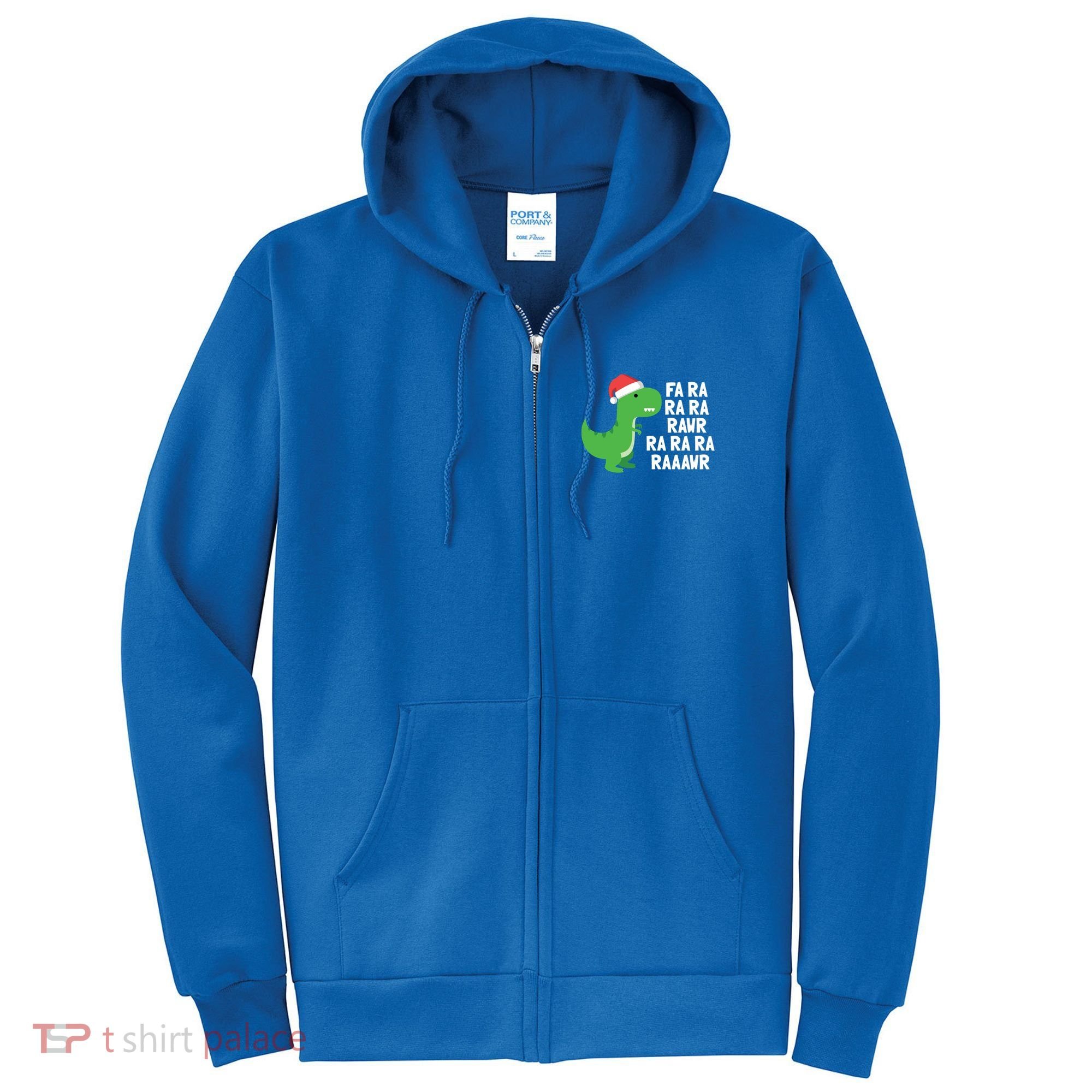 Christmas Dinosaur Fa Ra Rawr Trex Gift Full Zip Hoodie