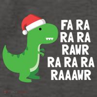 Christmas Dinosaur Fa Ra Rawr Trex Gift Vector Backpack thumb 2