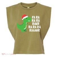 Christmas Dinosaur Fa Ra Rawr Trex Gift Garment-Dyed Women's Muscle Tee thumb 0